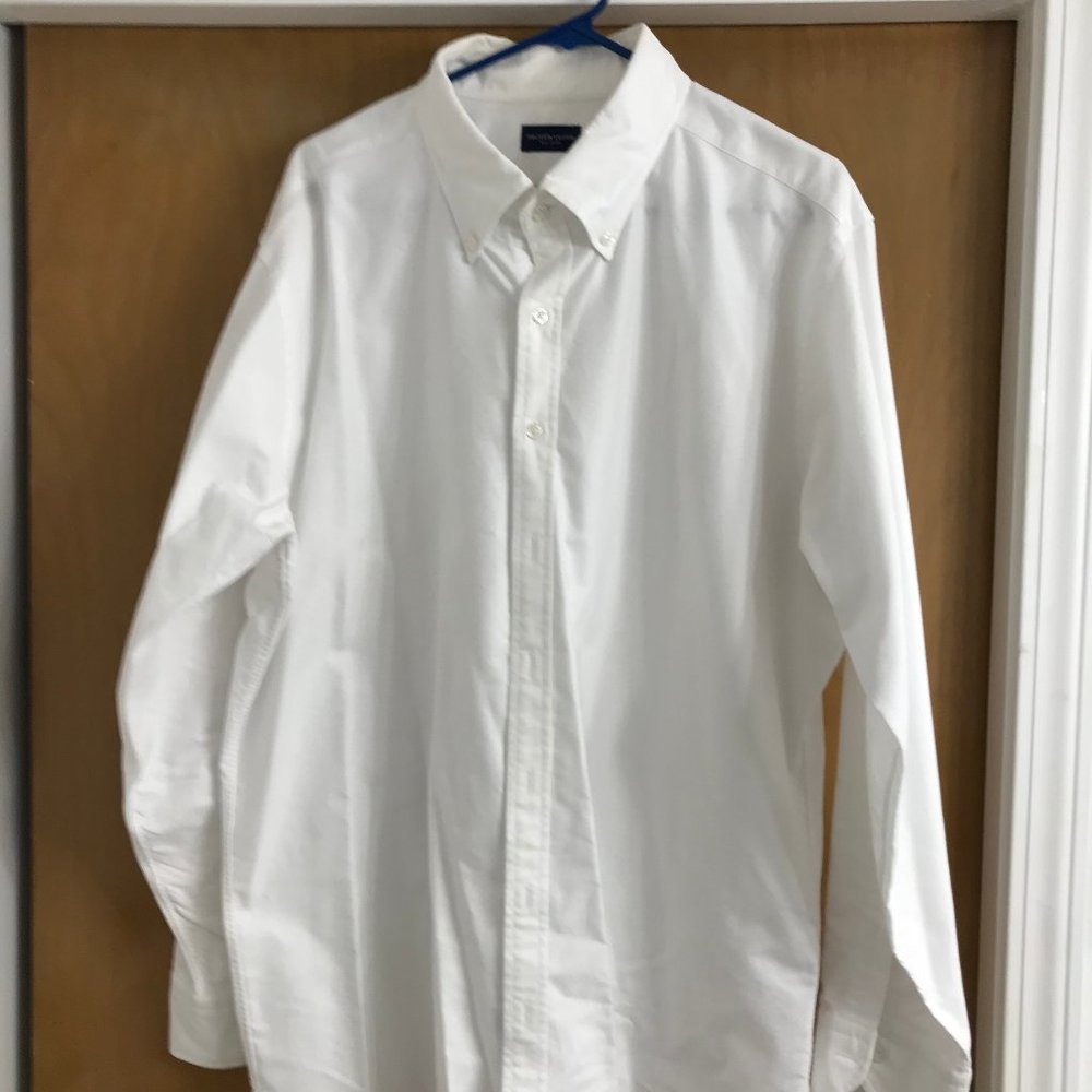 Mens Proper Cloth Custom Dress Shirt White 16.5 34/35 sleeves